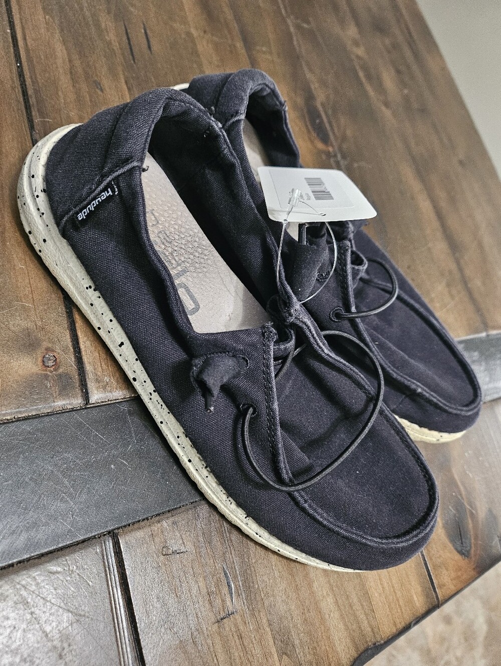 Hey Dudes Black Canvas Casual Slip-On Shoes